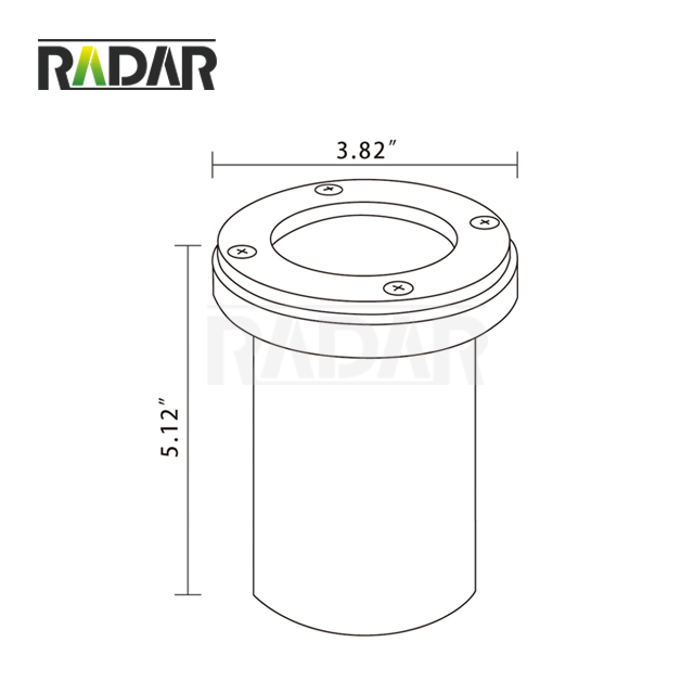 RGL-8800-BBR 전문 방수 광택 황동 Inground Light