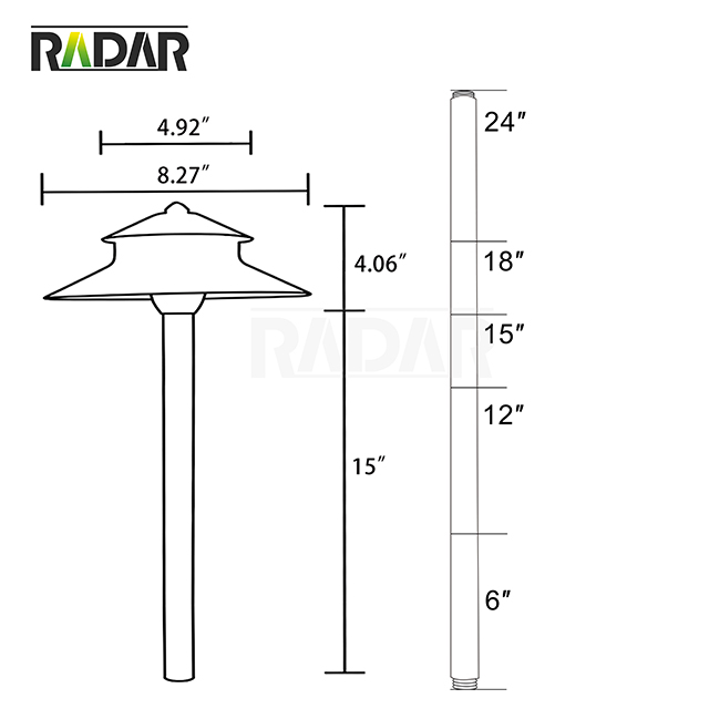 RPL-8905-BBR 전기 헤비 듀티 황동 led 통로 빛